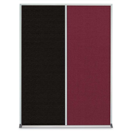 United Visual Products Single Door Radius Plus Corkboard, 36"X UV8002PLUS-WHITE-DRKSPR